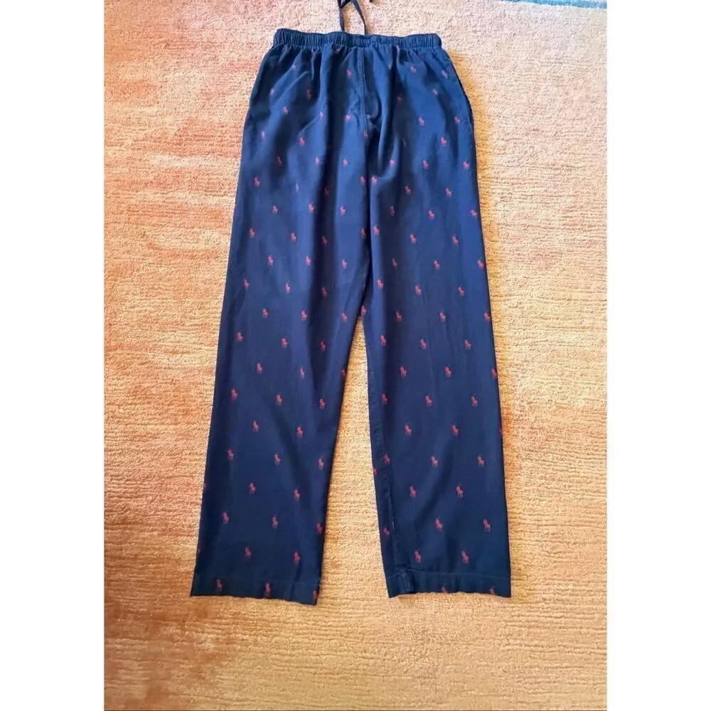 Polo Ralph Lauren Pajama Pants Navy Pony Print Size S